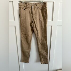 Tan Straight-Leg Pants